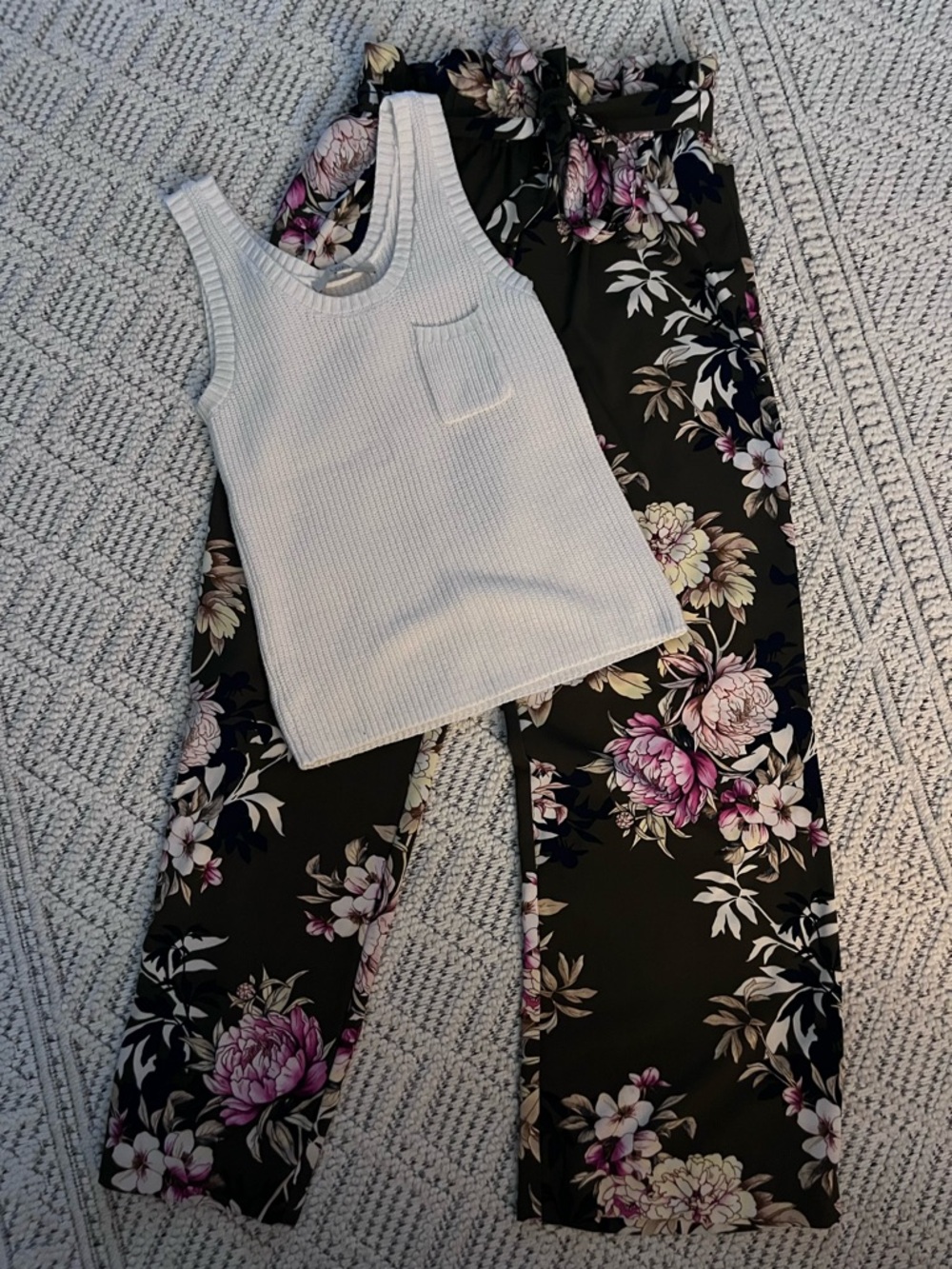 Floral Pants and Sweater Tank